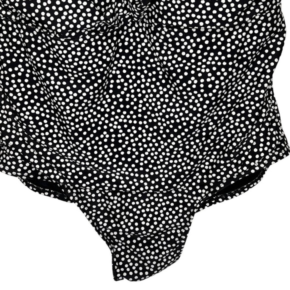 Catalina Polka Dot One Piece Plus Size Swimsuit Size 2X 18 20 Black White Retro - Picture 5 of 11